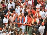 #Nagpur | रामनवमी पर निकली भव्य शोभायात्रा, सीएम देवेंद्र फडणवीस, केंद्रीय मंत्री नितिन गडकरी की रही उपस्थिति, देखें तस्वीरें