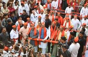 #Nagpur | रामनवमी पर निकली भव्य शोभायात्रा, सीएम देवेंद्र फडणवीस, केंद्रीय मंत्री नितिन गडकरी की रही उपस्थिति, देखें तस्वीरें